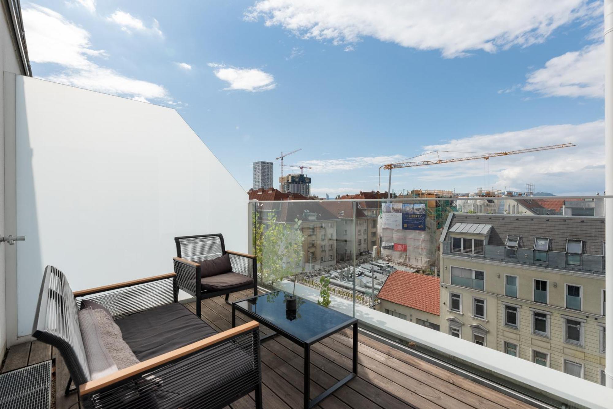 Apartment Mit Traumhafter Dachterrasse & Weitblick Wiedeń Zewnętrze zdjęcie